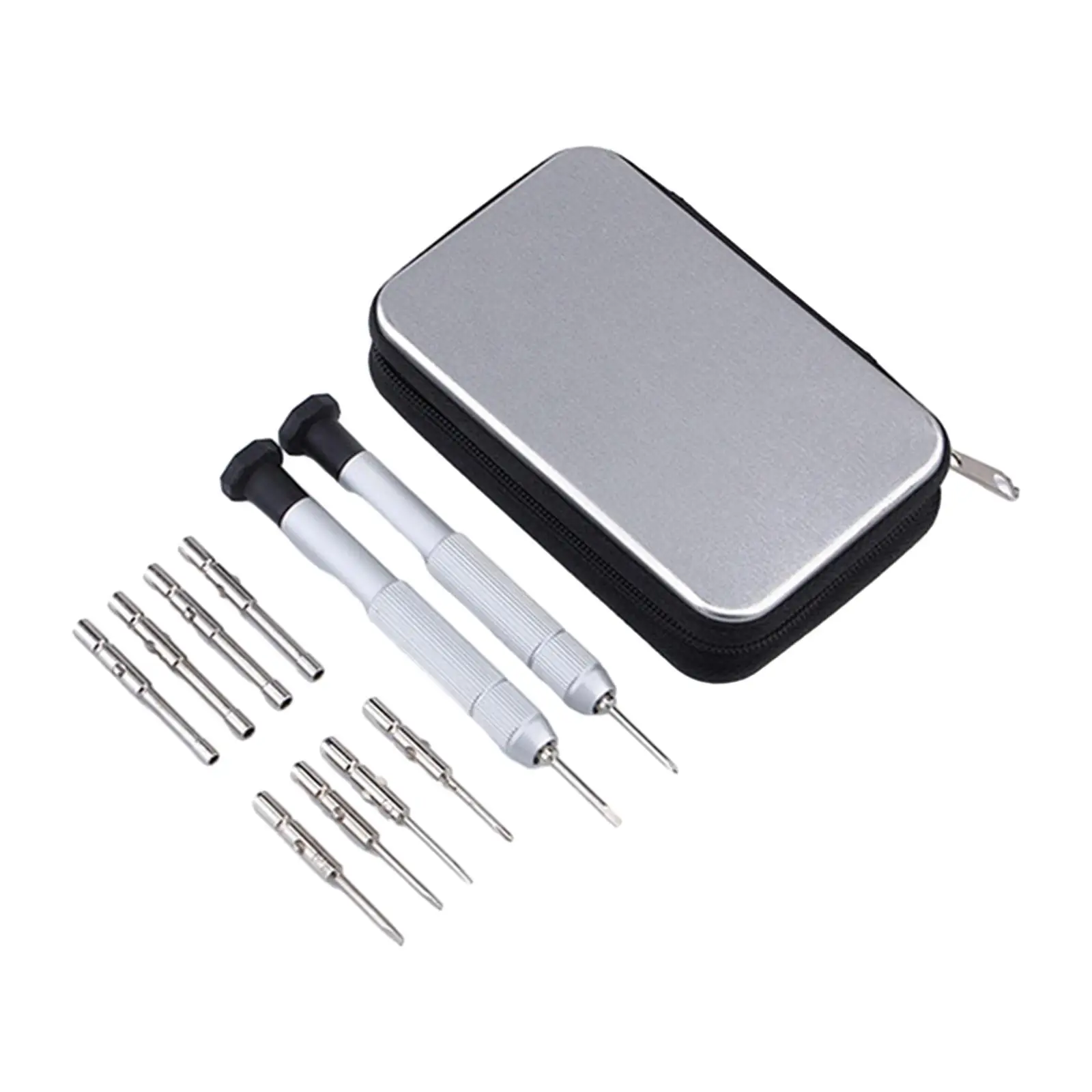 Eyeglass Repair Screwdriver Set 10 Type Screwdriver Heads Multipurpose Portable for Watch Calculators Jewelry Electronics Clock