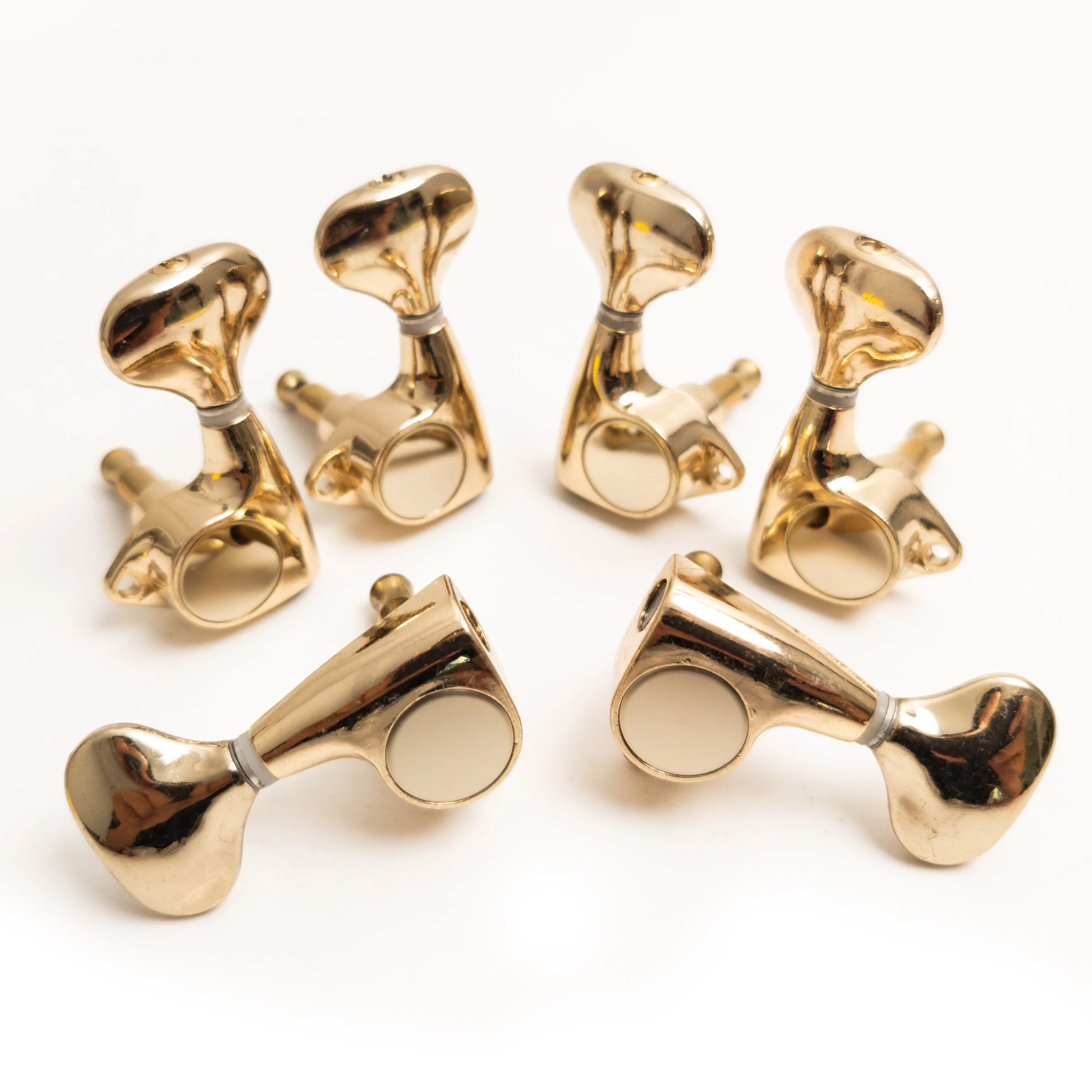 3L3R Electric Guitar Tuners Set – Rose Gold & Chrome, Non-Locking Machine Heads with Screws & Bushings
