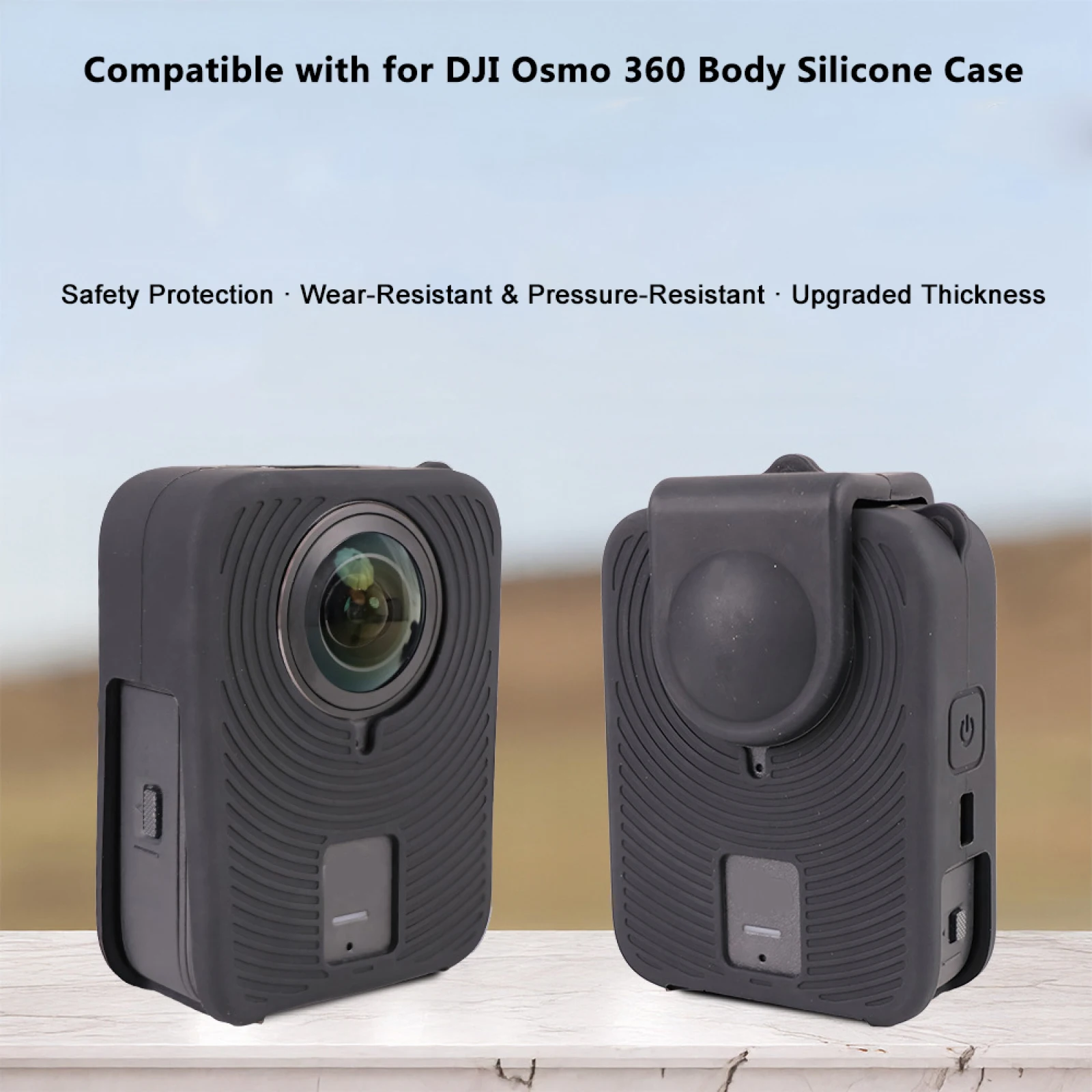 

Silicone Sleeve Case for dji osmo 360, Soft Protective Case Battery Side Open, All-Round Protect Action Camera Accessories