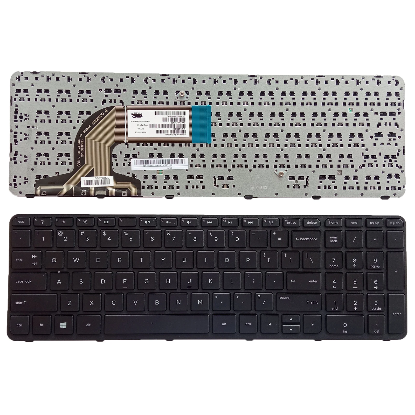 US Suitable for HP 15-H 250 G3 255 G3 256 G3 TPN-Q130 Q132 Q121 Q118 C117 C113 F113 Laptop Keyboard
