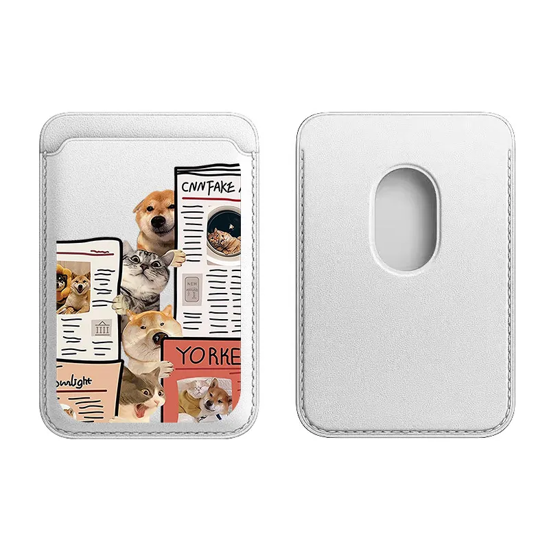 

Look Newspaper Animals Magnetic Leather Wallet For iPhone 17 16 15 14 13 12 Pro Max For Samsung S25 S24 S23 Ultra Card Bag Cover