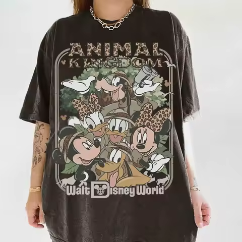 2026 Disney Mickey Friends Animal Kingdom Safari Mode Shirt Walt Disney World Trip Tee Let's Get Wild Gift Shirt Disneyland