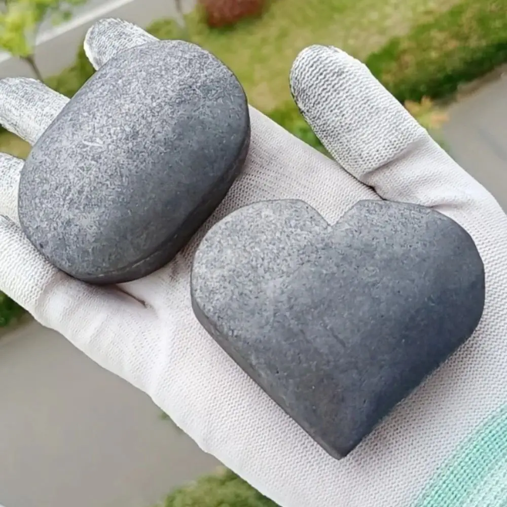 

Натуральный шунгитовый пальмовый камень, камни в форме сердца, украшение комнаты, очистка, настольные украшения, фэн-шуй, духовное исцеление