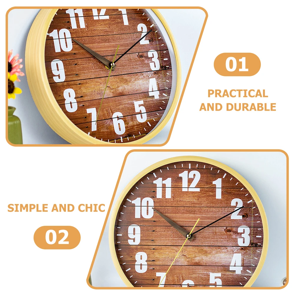 

Wall Non Ticking Silent Round Decorative Modern Large Number Bedroom Living Room Office Clock Unique Mute Hanging Wall Clock For