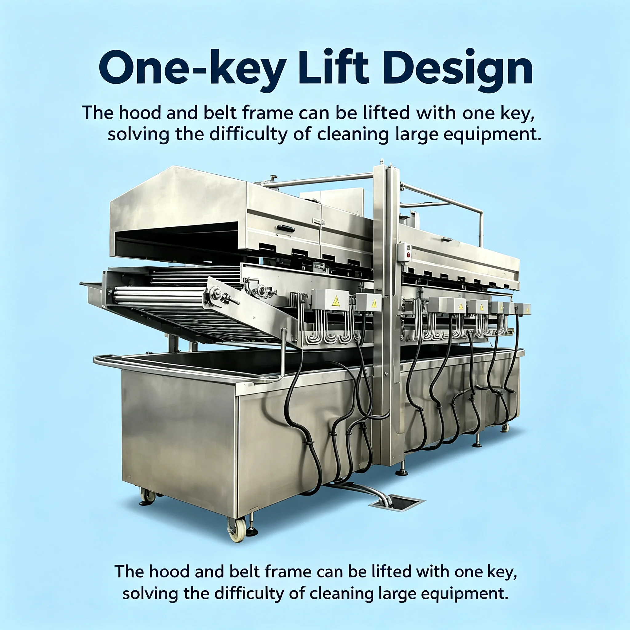 Automatic Continuous Frying Machine Commercial Food Processing Line for Plantain Chips Falafel Donut Production Customized