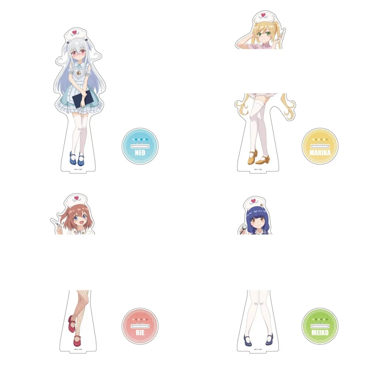 Anime Ichijyoma Mankitsu Gurashi! Nurse Uniform Theme Neo Nakano Acrylic Stand Model Plate Keychains Desktop Ornament