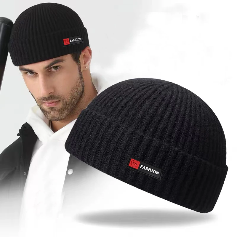 Bonnet en fourrure pour hommes et femmes, Skullies, Bonnets, Optique douce, Chaud, Marque masculine, Chapeau d\'hiver