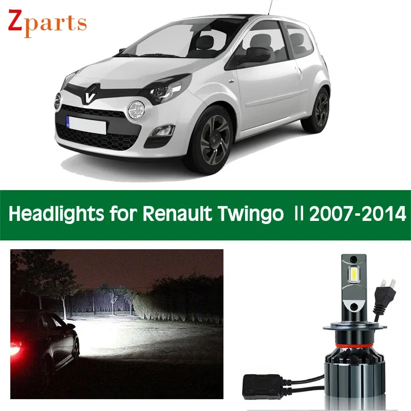 

100w Canbus Headlamp Renault Twingo 2007 2008 2009 2010 2011 2012 2013 2014 LED Headlight Bulbs Low Beam High Beam Accessories