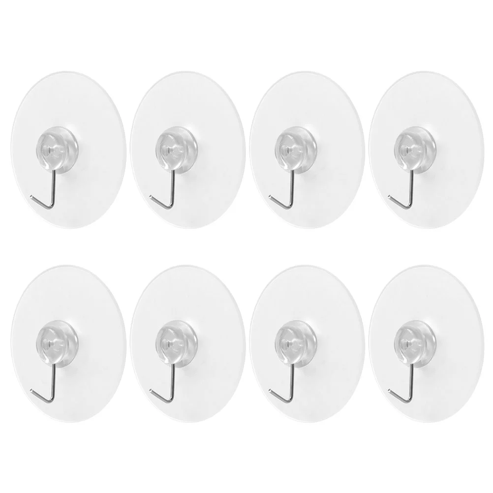 

8 Pcs Vacuum Suction Cup Hook Hooks Bathroom Hanger Hangers Window Hanging Reusable Towel Holder Storage