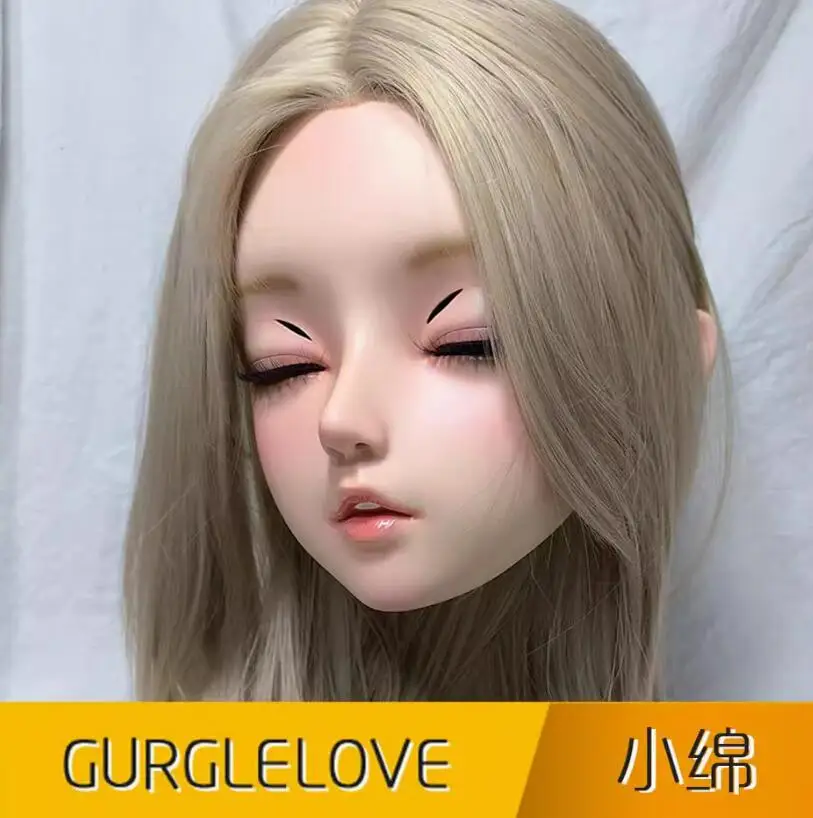 

(MIAN)Female Girl Resin Half Head Kigurumi BJD Eyes Crossdress Cosplay Japanese Lolita Doll Mask