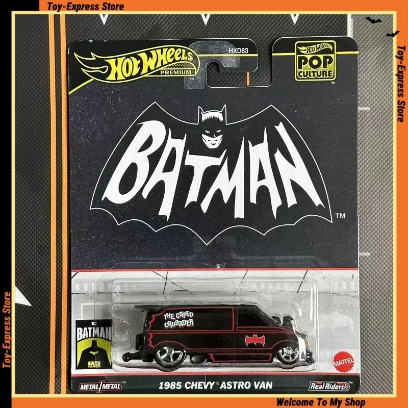 

Hot Wheels Premium 2024, поп-культура, 1/64, модель автомобиля Hotwheels Batman 1985, Chevy Astro Van, коллекционные детские игрушки для мальчиков, подарок