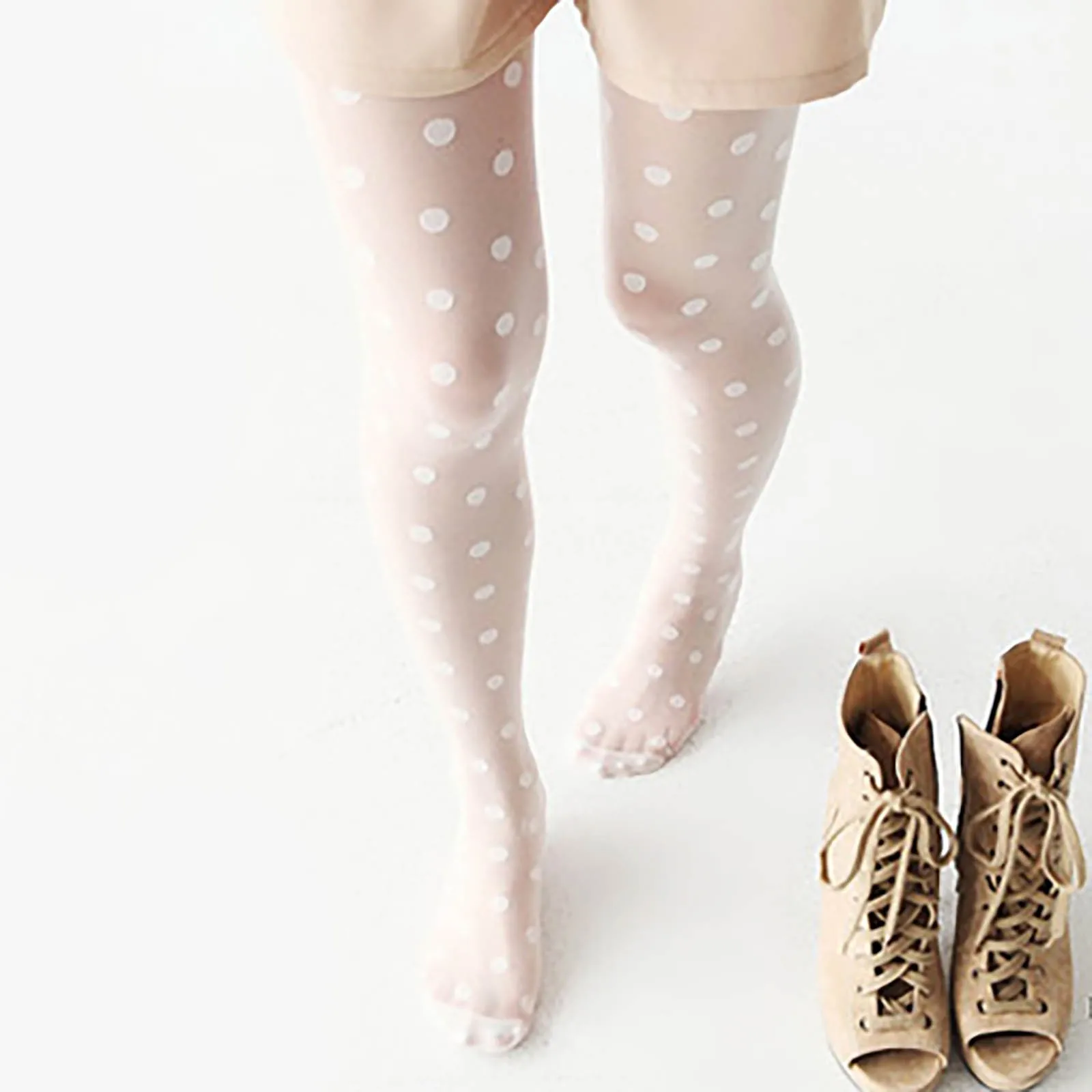女性のためのセクシーな黒の水玉ストッキング,薄いシルクのレギンス,通気性,ファッショナブル,春,夏