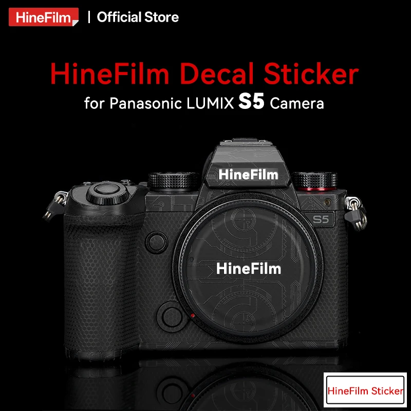 Naklejka Hinefilm na aparat Lumix S5, wysokiej jakości folia ochronna na aparat Panasonic DC-S5, osłona przeciw zarysowaniom, naklejka.