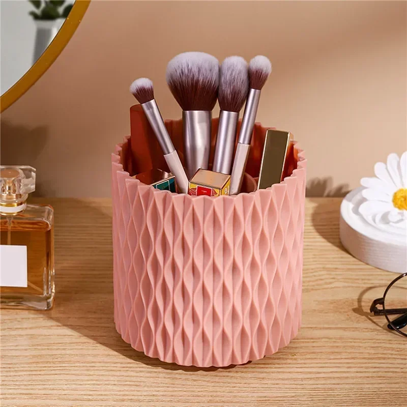 Rotating Makeup Brush Cup Holder Makeup Organizer Multi-functional Cosmetics Storage Box Eyebrow Pencil Makeup Brush Organizer