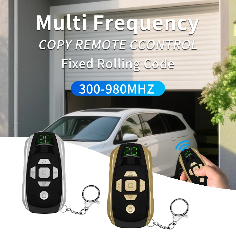 20 Channels Multi Frequency Duplicator 300-980MHz Clone Gate Key Fob Garage Door Gate Remote Control Handheld Transmitter