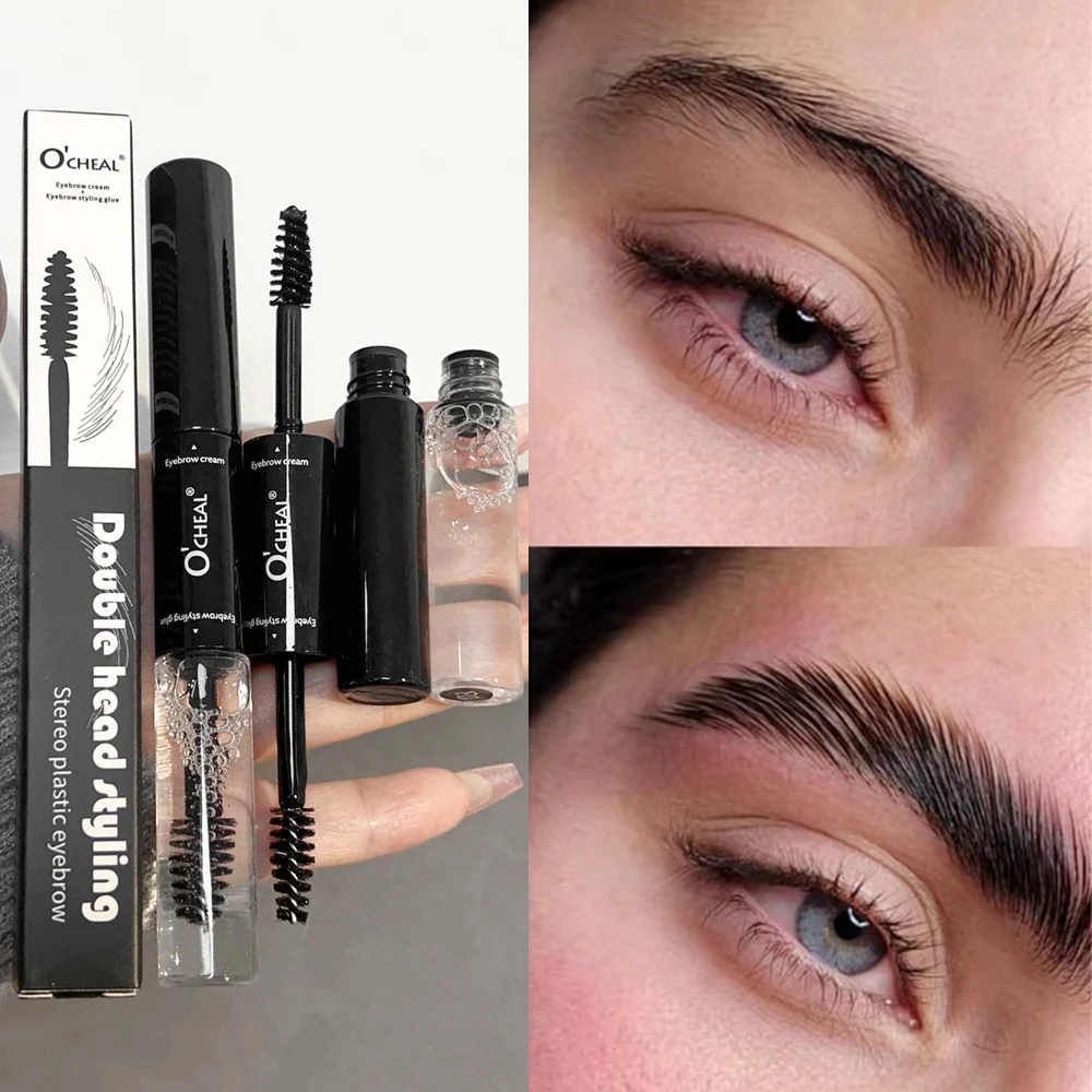 Wild Eyebrow Styling Dye Augenbrauencreme, 2-in-1, transparent, flüssig, Augenbrauenfassung, Wachs, wasserfest, langlebig, Wimpern-Brauen-Tönung, Kosmetik