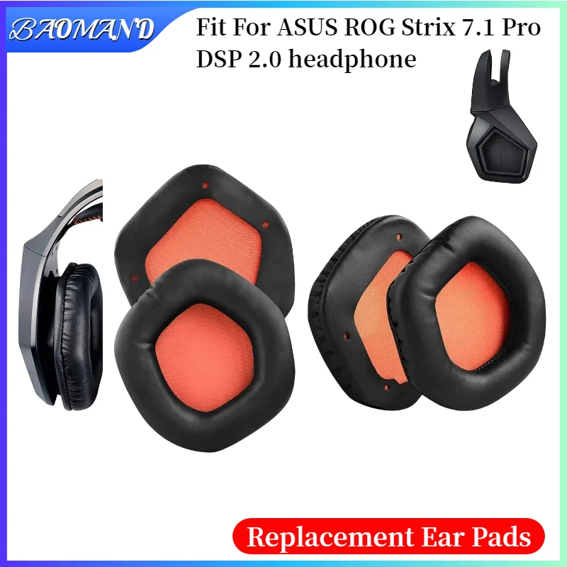 

Replacement Earpads for ASUS ROG Strix 7.1 Pro DSP 2.0 Earmuffs Ultra-soft Sponge Cushion Cover Repair Parts Headphone