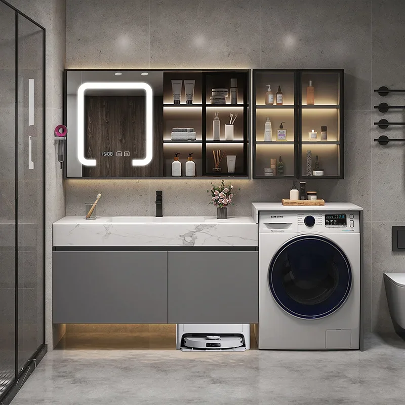 Toilet Sweeper Laundry Integrated Bathroom Cabinet Combination Slate Ceramic Washbasin Washbasin