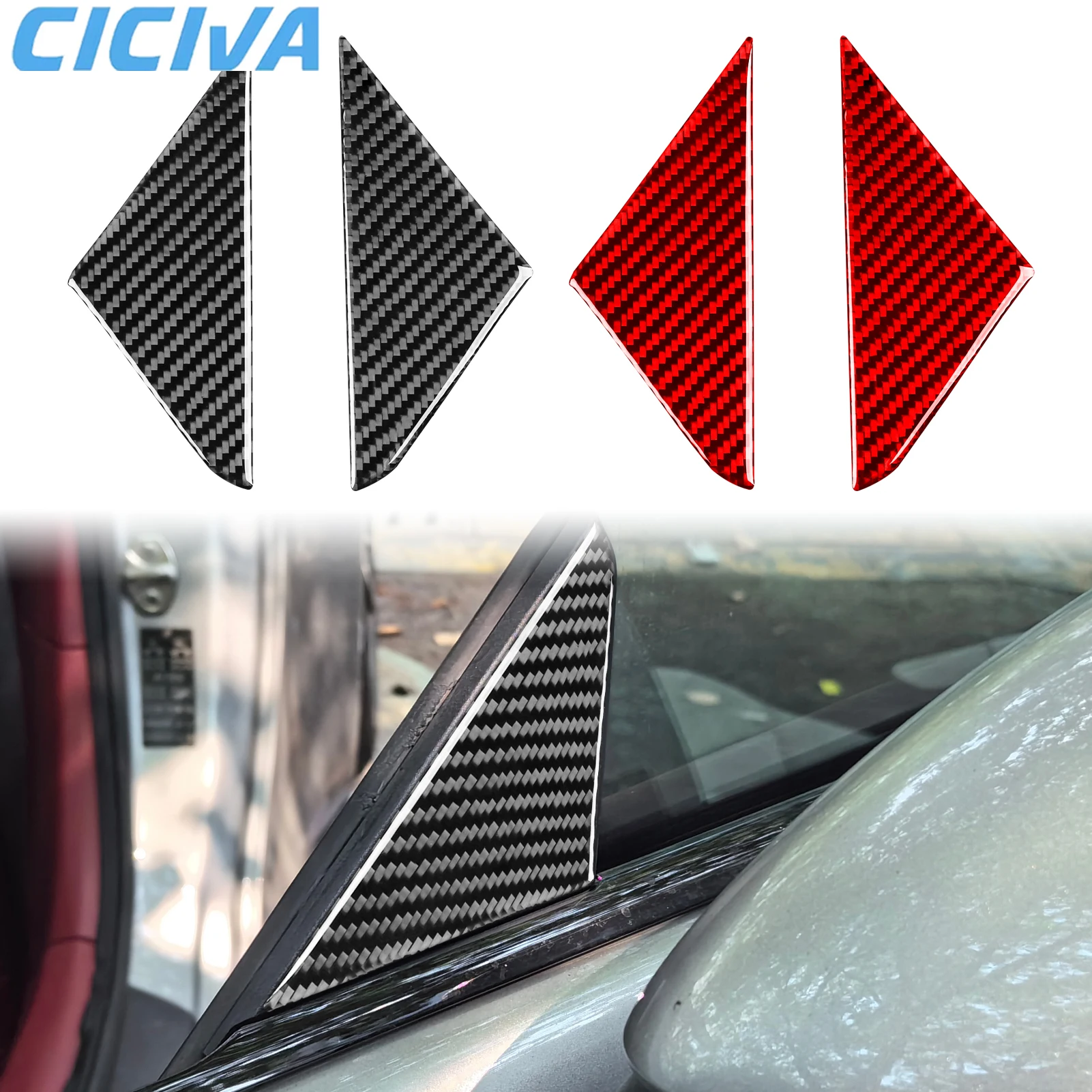 

For Porsche 992 911 2019-2024 Carbon Fiber Exterior A-pillar Side Window Car Accessories Interior Soft Cover Tuning Stickers