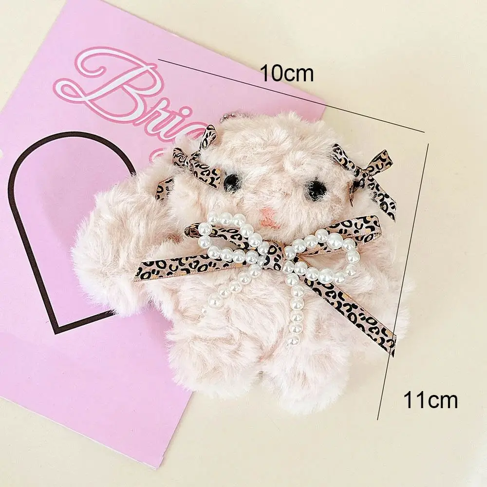 لطيف الكرتون الأرنب أفخم دمية مفتاح سلسلة Bowknot لوليتا أفخم حلقة رئيسية محشوة مفتاح حامل #6