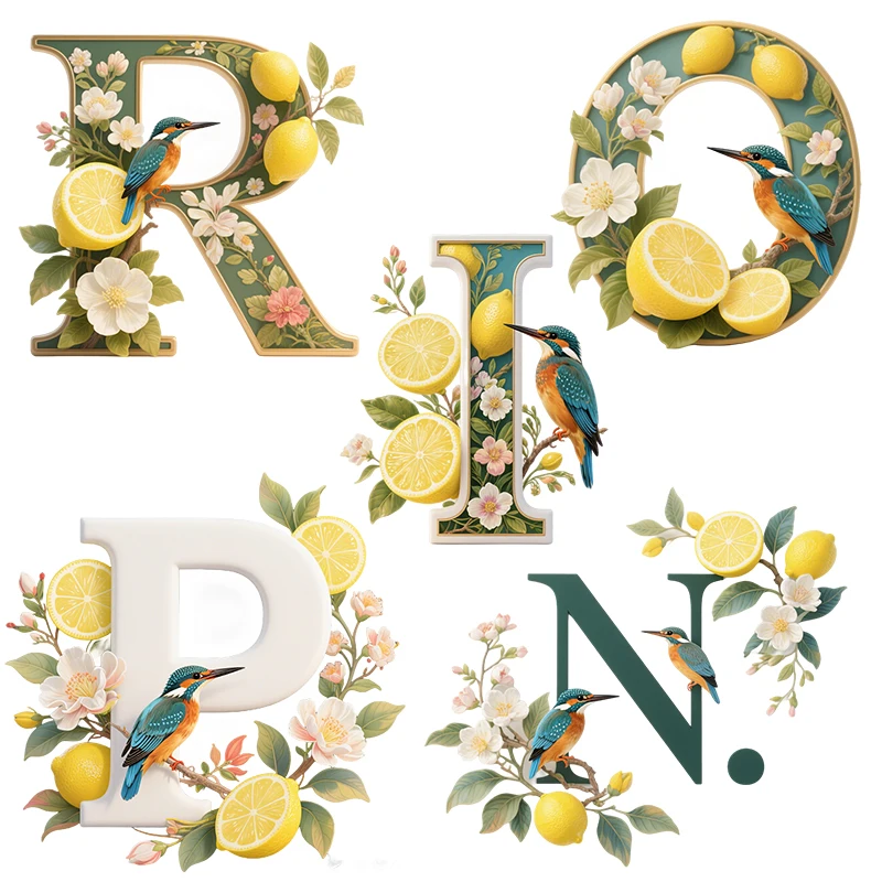 Three Ratels CAB110 Classical Lemon Branch Alphabet Art Stickers for Home Decoration Celebration decals Motorcycle and car decal