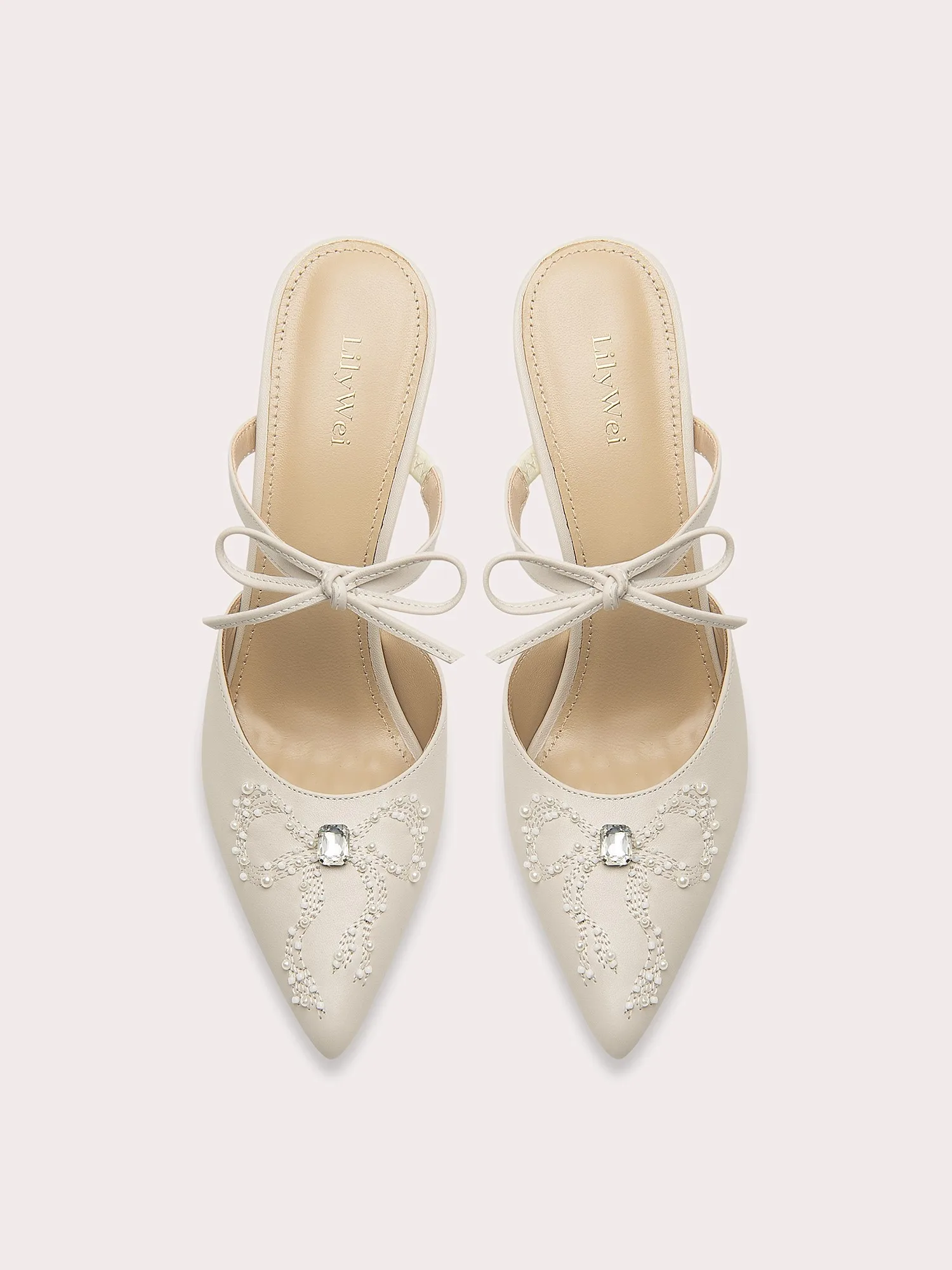 رقيقة عالية الكعب الصنادل الصيف وأشار الجلود اللؤلؤ القوس حجر الراين شباشب على الموضة مأدبة كبيرة الحجم صغيرة الحجم حذاء نسائي