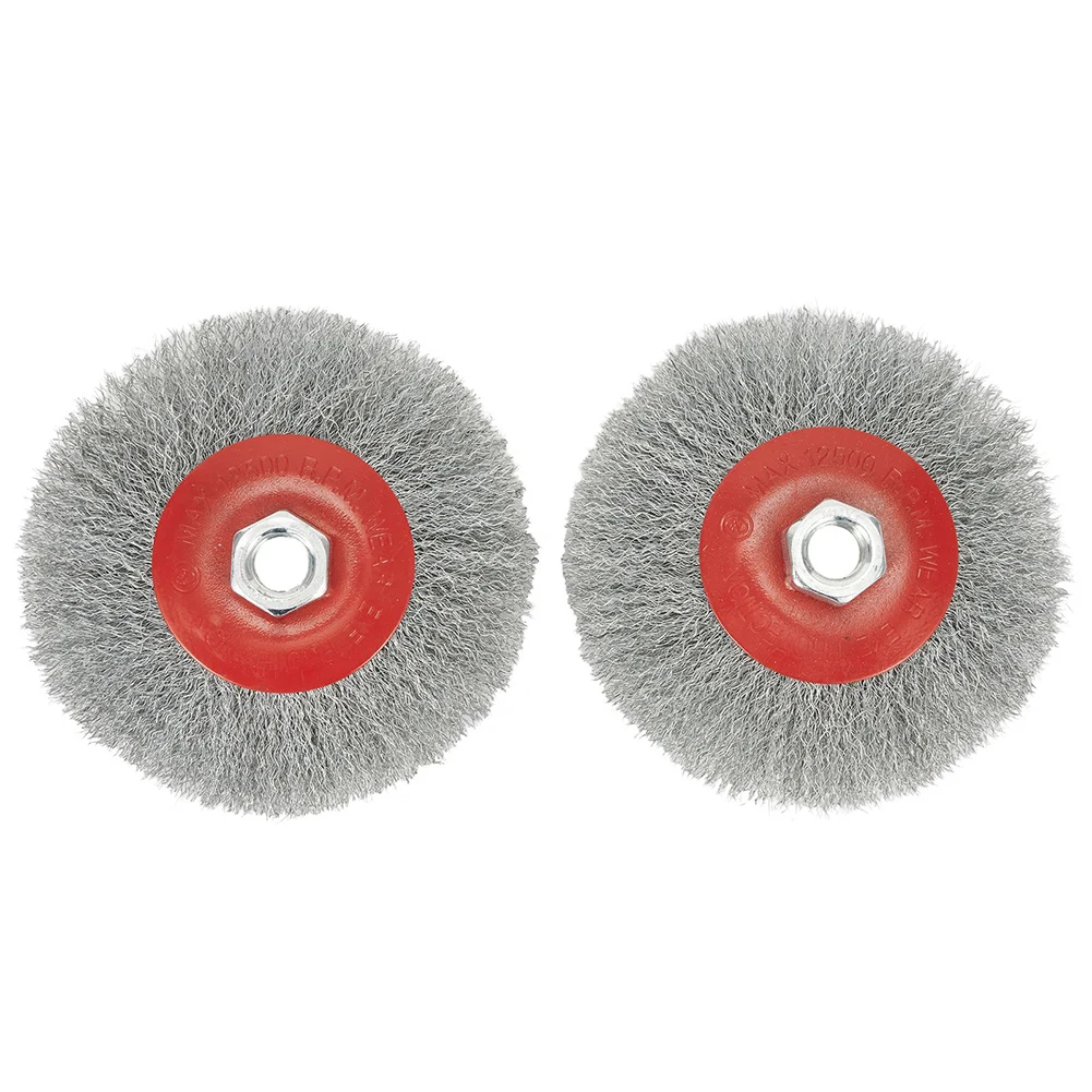 

2pcs Wire Wheel For M14 Internal Thread 4.5Inch 115mm Twisted Knot Crimp Steel Brushes Angle Grinder Wire Brush Cleaning Tools