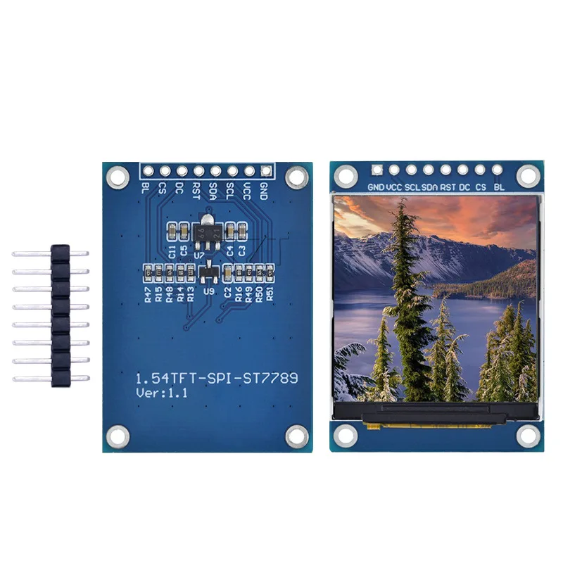 1/5/1030Pcs1.54 InchTFT LCD Display Screen 240×240 Resolution Full View Angle Color LCD Module with ST7789 Driver SPI Interface
