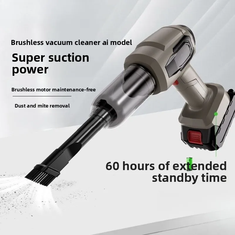 Car vacuum cleaner Car wireless charging household large suction dust removal Strong handheld strong suction lithium battery