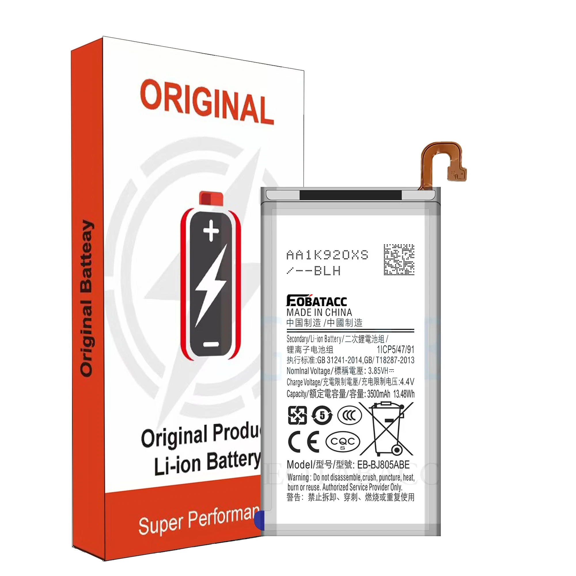 2025 YEARS EOBATACC 100% New For Samsung Galaxy J8 J810 Battery Cellphone EB-BJ805ABE 3500 mAh Bateria + Free Tools