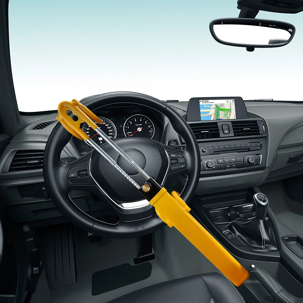 Steering Wheel Lock with 2 Keys Car Wheel Lock Universal Wheel Lock for Auto Truck Van SUV