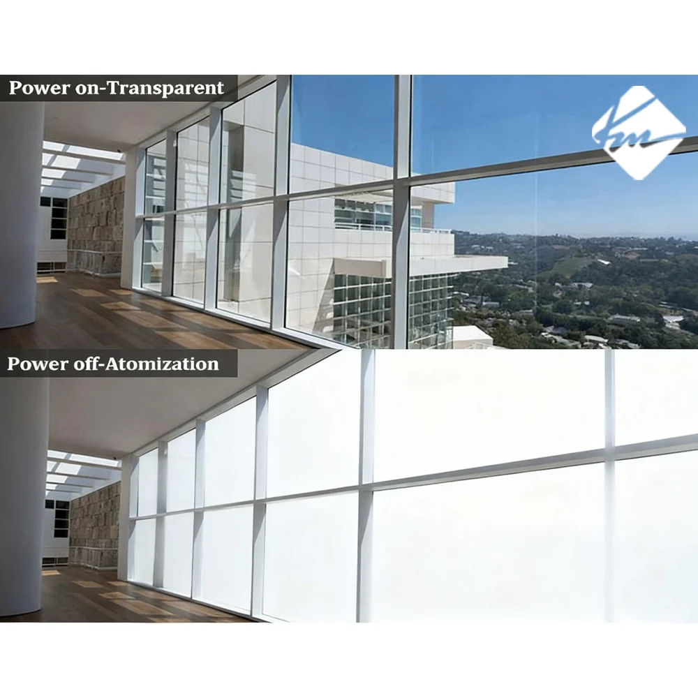 AIROW PDLC Switchable Smart Glass Sheets, Electric Privacy Film for Office