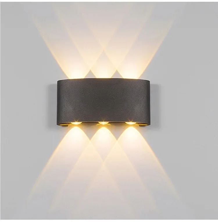 

Outdoors Waterproof Led Wall Lamp Both Head Curve Balcony Hotel Engineering Funds Wall Lamp Courtyard Decoration Lamp