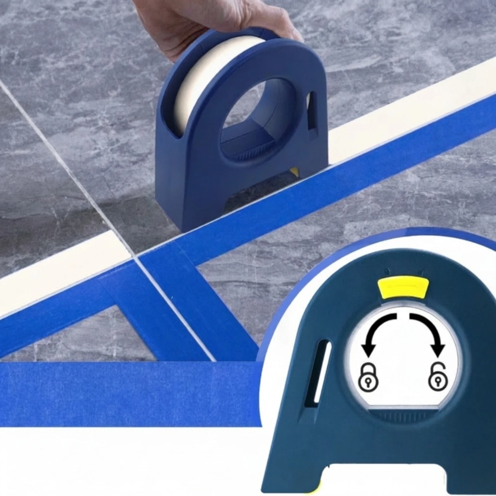 Fotografia 5: Aplicador de Fita de Pintor, Dispensador Compacto de Fita Adesiva, Ferramenta Ergonômica Manual para Pintores, Montagem de Equipamentos de Pintura