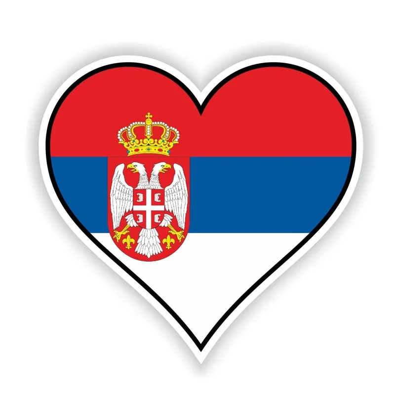 

SERBIA Heart Flag Car Sticker Car Window Decal Accessories