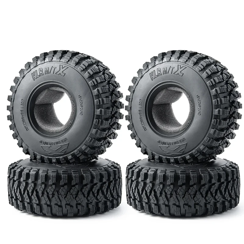 Peau de pneu simulée de 2,2 pouces, pneus à clipser d'escalade de 125MM pour SCX10, RR10, Ghost, TRX4, KM2