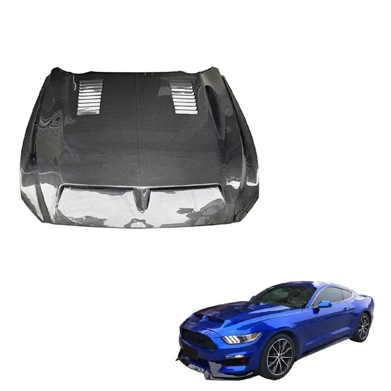 

Car Exterior Parts Mustang Tuning Cevini Style Carbon Fiber Front Bonnet Hood for Ford Mustang 2015-2017 Engine Hoods