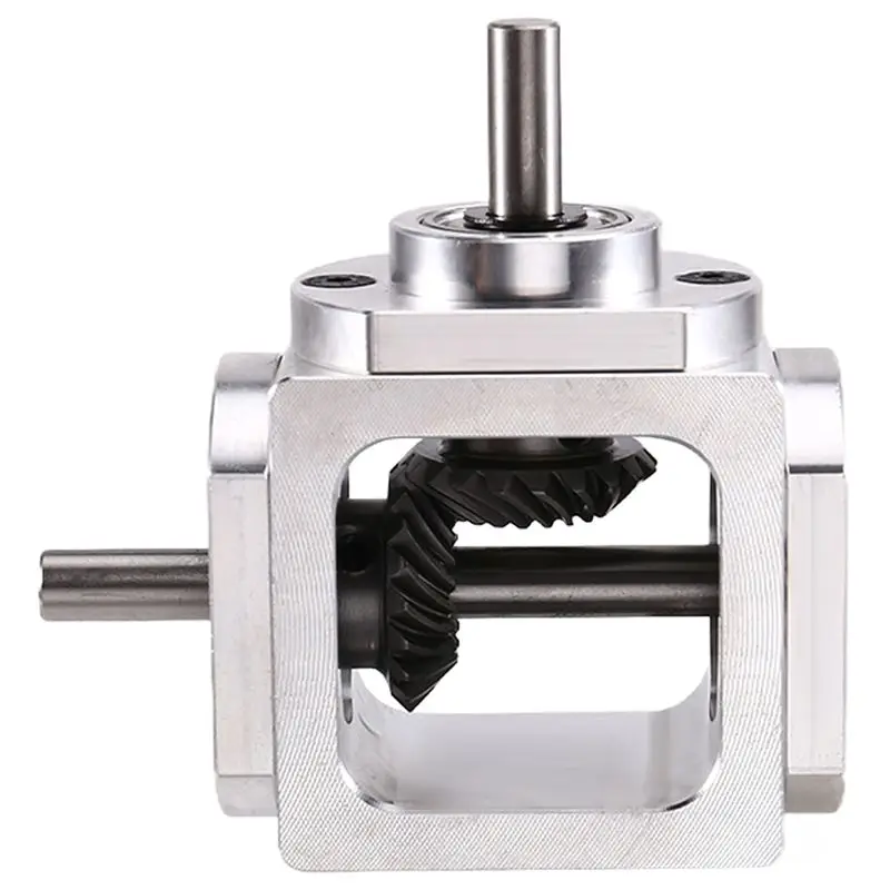 A02M-Gearbox 1:1 Shaft Right Angle Bevel Gear-Box 90 Degree With Mounting Hole 1 Module 20 Teeth Single Output  Right