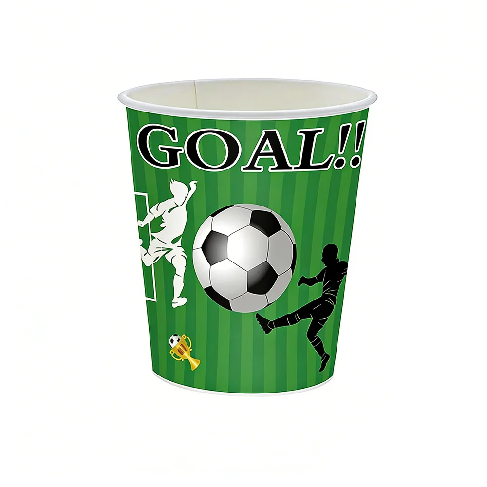 10/30/50 Stuks Voetbal Verjaardagsfeestje Benodigdheden Voetbal Papieren Kommen Trays Cups Borden Voetbal Thema Servies Kids sport Party Decor