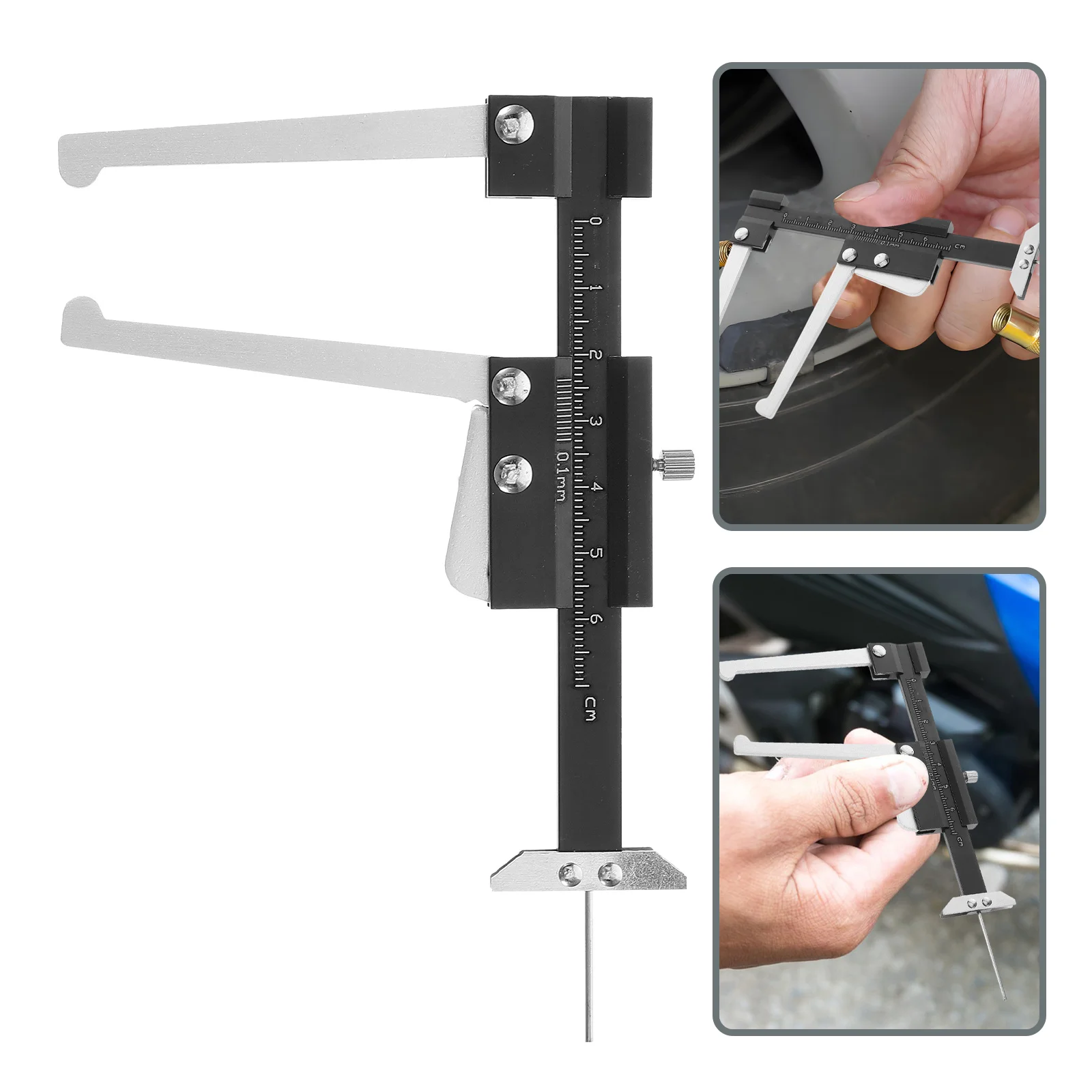 

Tire Tread Depth Gauge Precise Measurement Tool Brake Rotor Thickness Auto Maintenance Rear Brake Caliper Tool