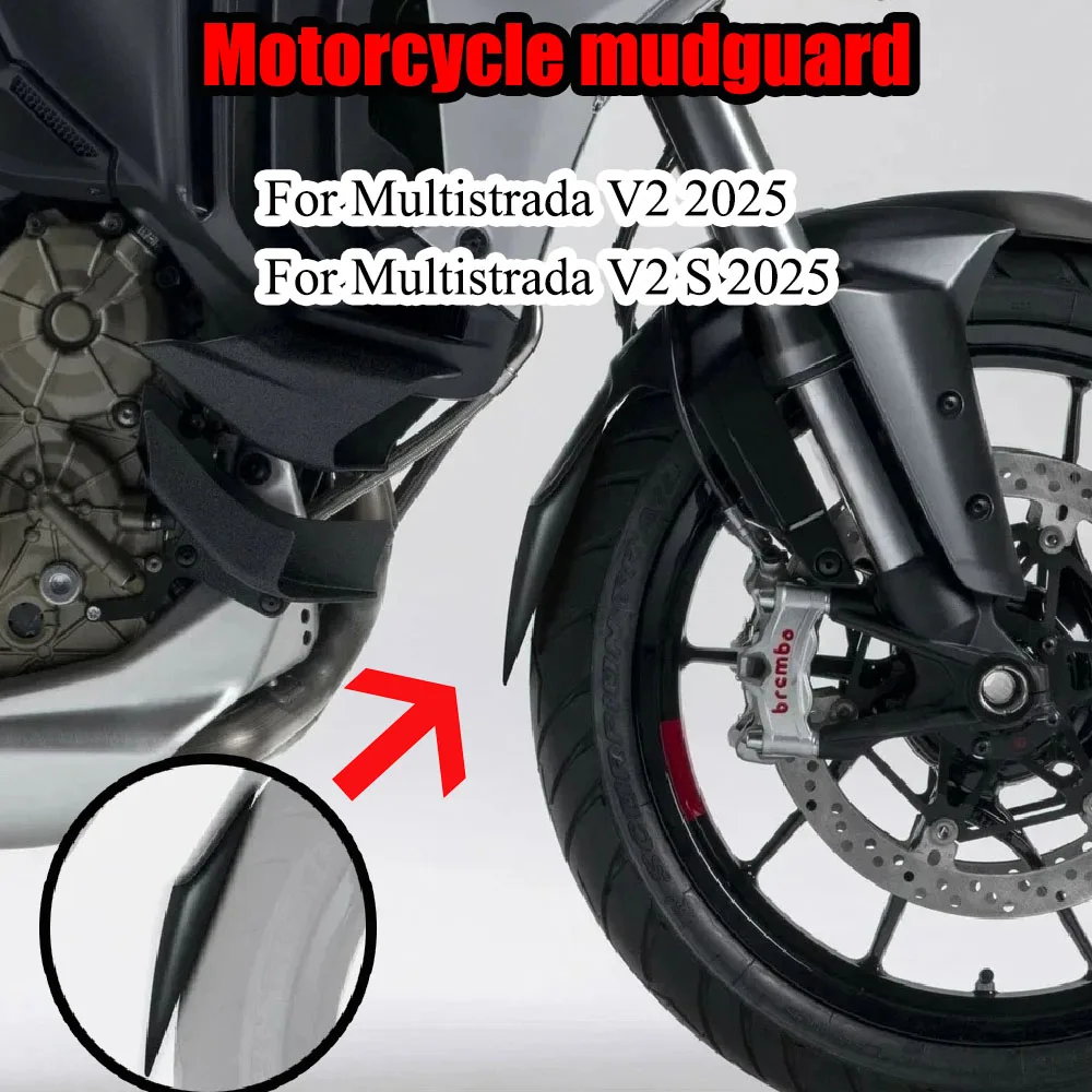 

New Style Motorcycle Accessories FOR Ducati Multistrada V2 V2S 2025 Front Fender Mudguard Extension Protector Cover
