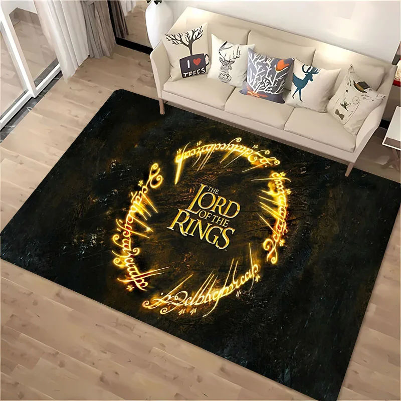 Classic Movie The Lord of The Rings Fellowship of The Ring Carpet for Living Room Bedroom Sofa Doormat Floor Anti-slip Rug, Mat