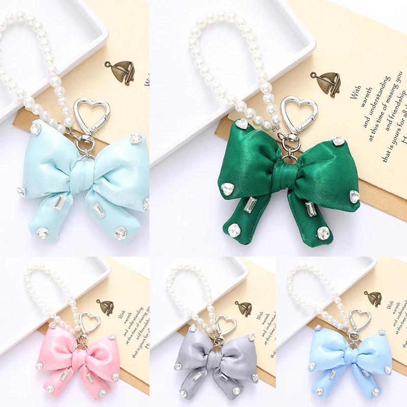 Delicate Fashion Bow Keychain Pendant For Women Girls Universal Mobile Phone Chain Backpack Decoration Accessories Gifts