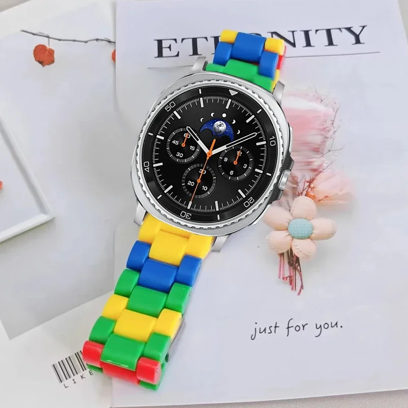 Watchband For Samsung Galaxy Watch 8 40mm 44mm Rainbow Band Accessories For Samsung Watch 8 Classic 46mm/Ultra 2025 Bracelet