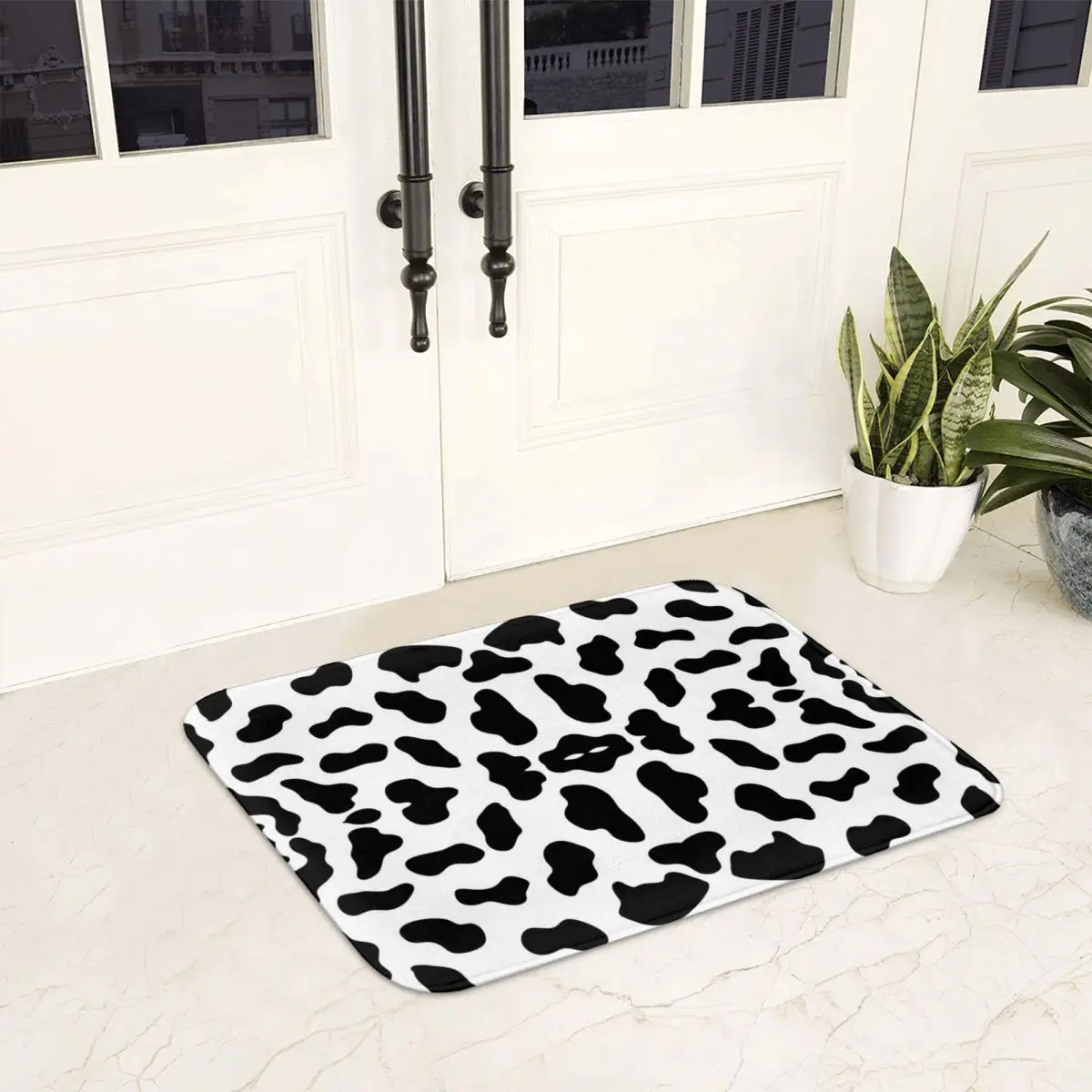 Dalmatian Spots Number Doormat Anti-skid Super Absorbent Bath Mats Home Entrance Rugs Kitchen Bedroom Carpet Outdoor Footpad