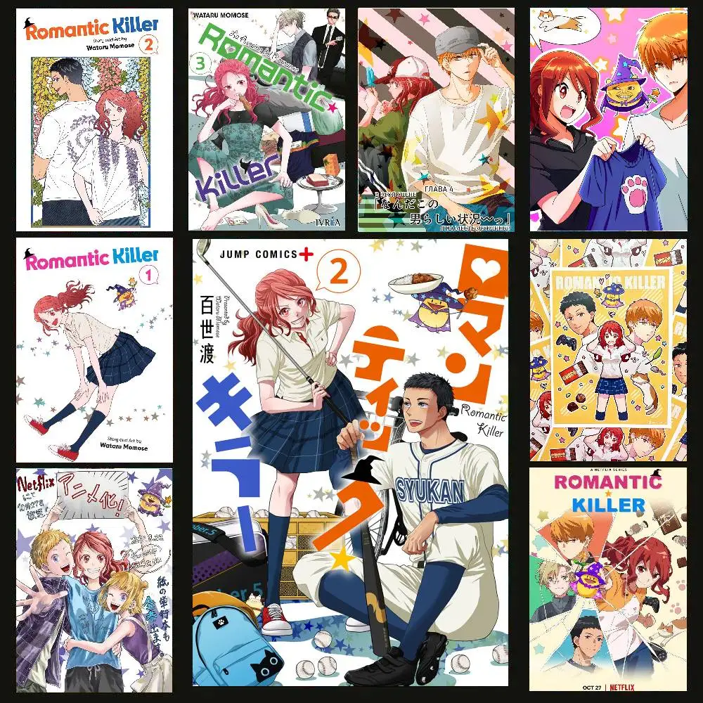 Romantic Killer Anime Poster Posters Decorative Paintings Study Bedroom Bar Background Wall Murals Gifts