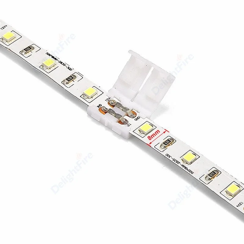 Conector de cinta LED de 5/10 Uds., accesorios para tira de LED de 2 pines, conectores de 8/10mm adecuados para tira de LED SMD 2835 3528 5050 5730