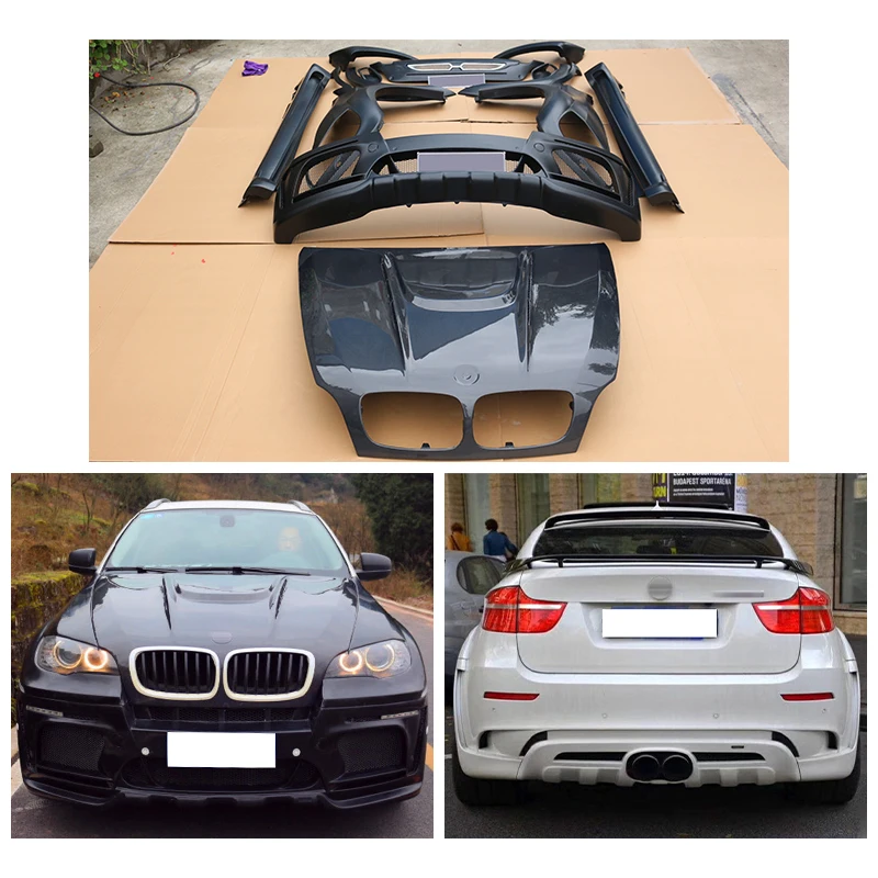 High-end Body Kit CustomizationFor X6 E71 Carbon Fiber Bumper Front/Rear Side Skirt Fog Light New Body Kit 2007-2014 Bolt-On