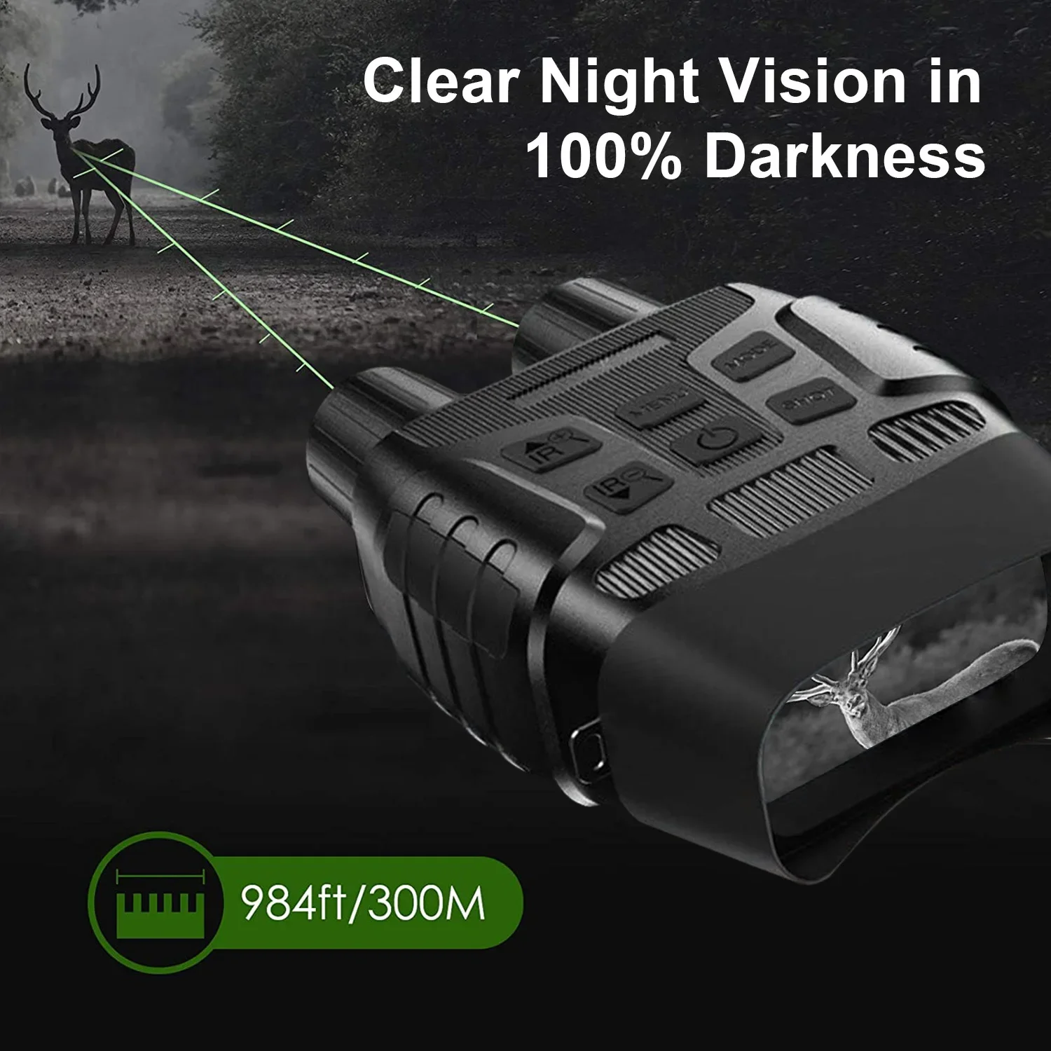 Infrared night vision telescope NV3180 100% Binocular all black night vision device 300M free shipping