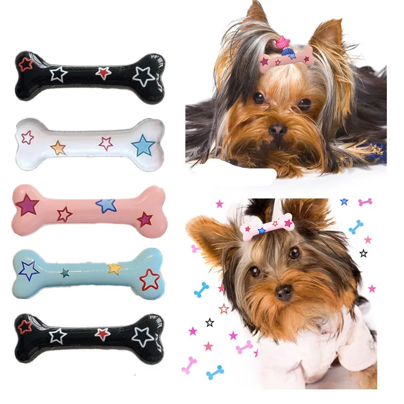 Stars Print Pet Dog Hair Clips Fashion Dog Hairpin Cute Decoration Puppy Hair Bows for Small Dogs Supplies Pet Headwear